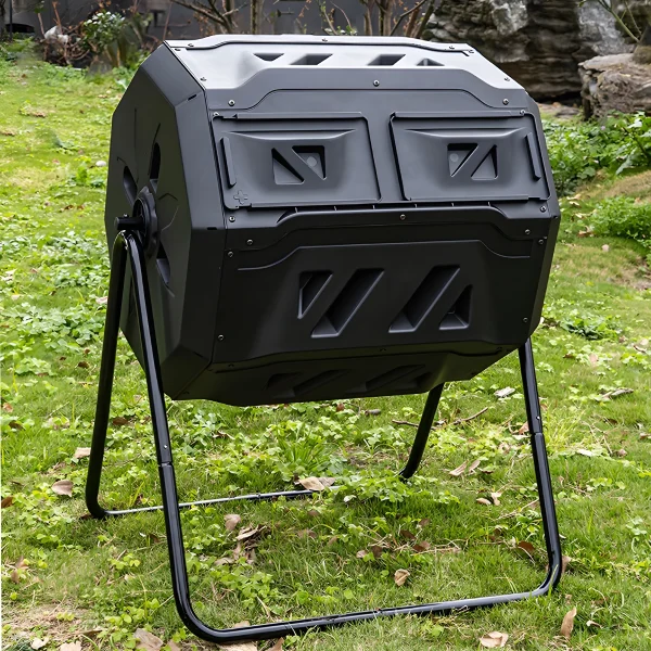 160L Courtyard Composting Bin Garden Large Capacity Fermentation Tank Box Outdoor Tipping Bucket Barrel Anti Corrosion Aerobic 6
