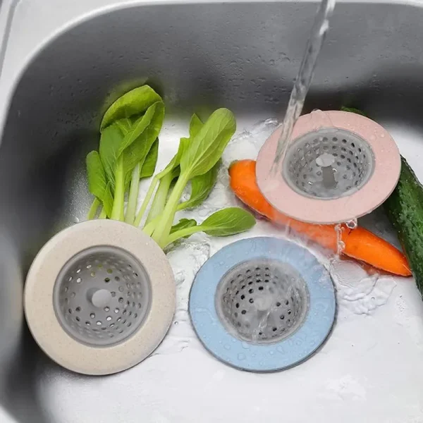 Silicone Bathroom Sink Drains Bathtub Plugs Strainers Sewer Hair Filter Bath Drain Stopper Sink Floor Drain Kitchen Accessories 1