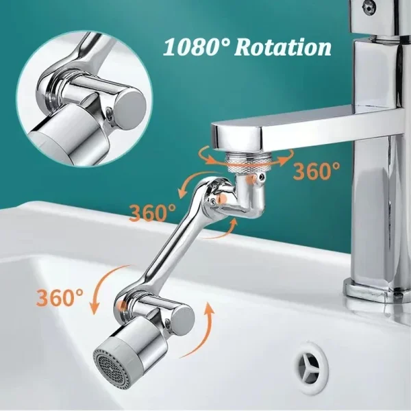 Household Washbasin Washbasin Alloy Mechanical Arm Washbasin Multi-functional Vientiane Faucet Bathroom Accessories 3