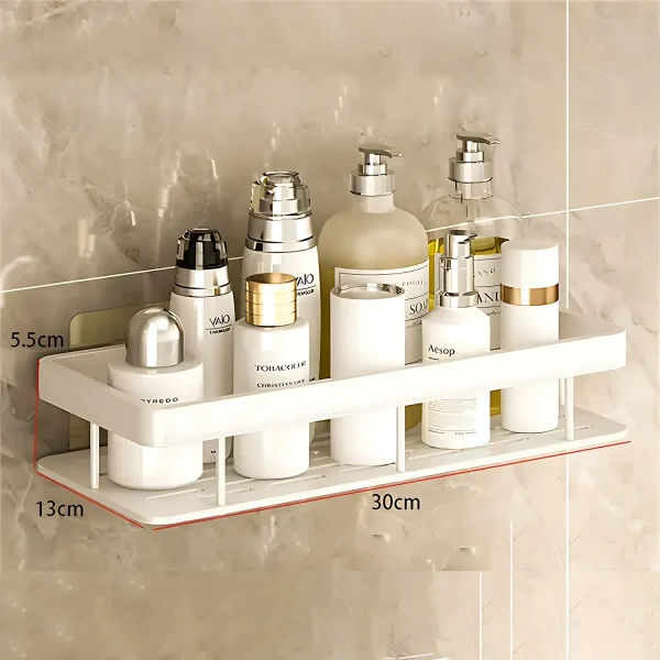 Bathroom Shelf Makeup Storage Organizer Aluminum Alloy Shampoo Rack Shower Shelf Bathroom Accessories No Drill Wall Shelf 4