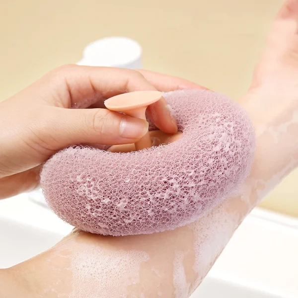 Round Soft Mesh Handheld Bath Sponge Balls Cleaning Brush Shower Body Cleaner Exfoliat Scrubbers Bath Ball Bathroom Accessories 3