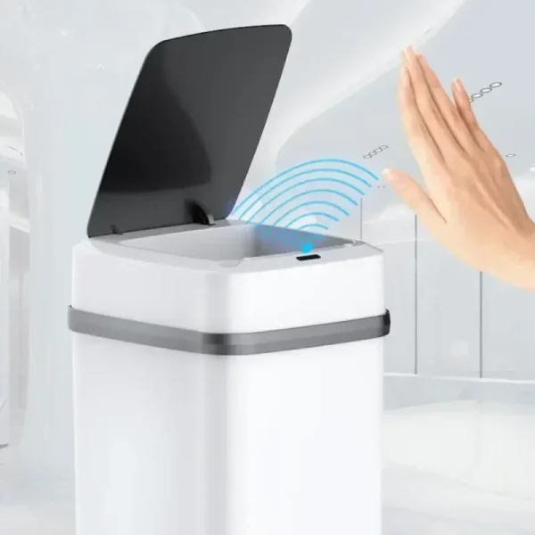 Hot Kitchen Trash Bin 13L Bathroom Touch Trash Can In The Toilet Smart Garbage Bucket Waste Bins Dustbin Smart Trash Can Kitchen 4