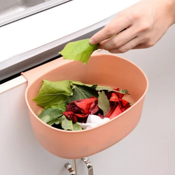 Hanging Kitchen Waste Bin Large-Capacity European-Style Cabinet Garbage Can Holder Trash Container Plastic Storage Box 4