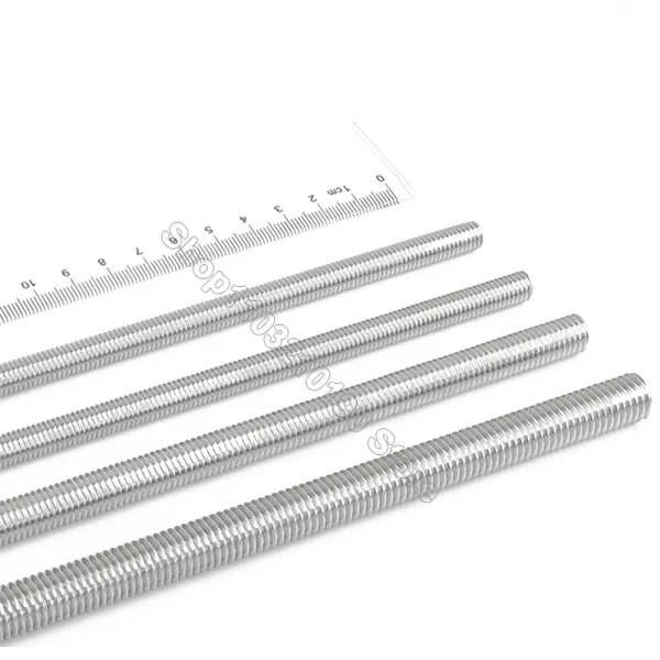 1-10Pcs M2 M2.5 M3 M4 M5 M6 Full Threaded Rod Fully Metric Thread Rods Shaft Bar Screws 304Stainless Steel Bolt Stud L=16-500mm 2