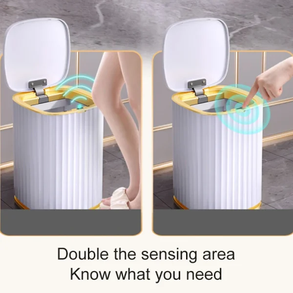 Smart Home Automatic Sensor Trash Can For Kitchen Bathroom Toilet Smart Trash Can Living Room Dustbin Wastebasket Waterproof Bin 3