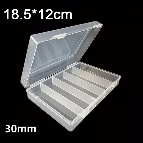 Home Storage Organization 27/30MM Clear Round Coin Cases Capsules Container Holder Storage Box Plastic For Storing Coins Bins 6