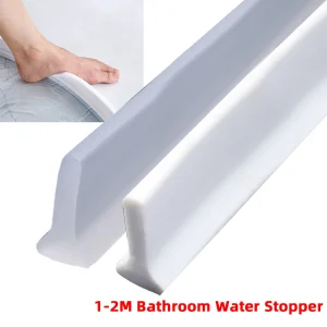 1-2M Bathroom Water Stopper Silicone Retaining Strip Water Shower Dam Flood Barrier Dry And Wet Separation Blocker Accessories 1