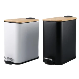 Step Trash Can with Lid Odorless Waterproof Kitchen Wastebasket Foot Pedal Garbage Bin for Living Toilet Entryway Restroom Home 1