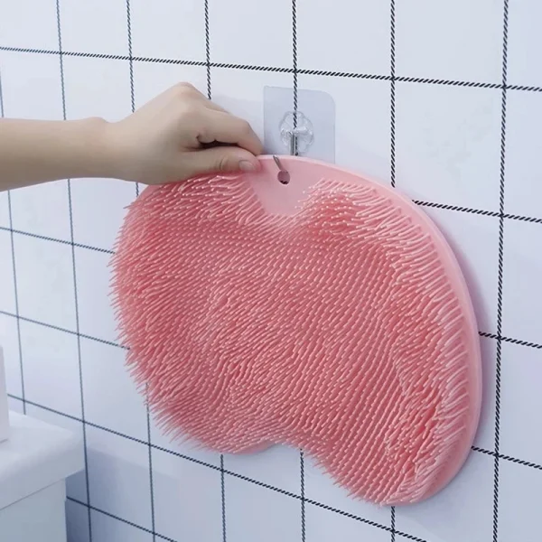 Foot Wash Brush Rub Back with Sucker Brush Bathroom Tool Foot Massage Pad Shower Massage Mat Exfoliating Bath Pad Bath Sponge 6