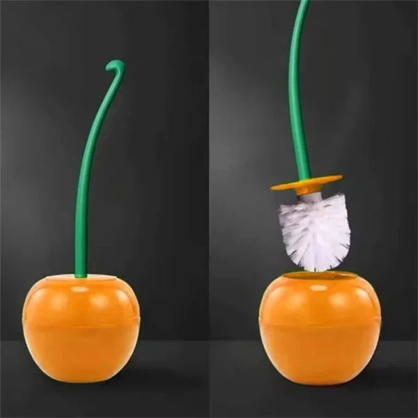 1PC Red Toilet Brush Creative Lovely Cherry Shape Lavatory Toilet Brush Holder Set Toilet Holder Bathroom Accessories ﻿ 3