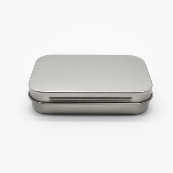 Metal Rectangular Empty Mini Tin Box Tinplate Push Candy Pill Cases Bins Jar Hinged Containers Small Organizer Storage Box 3