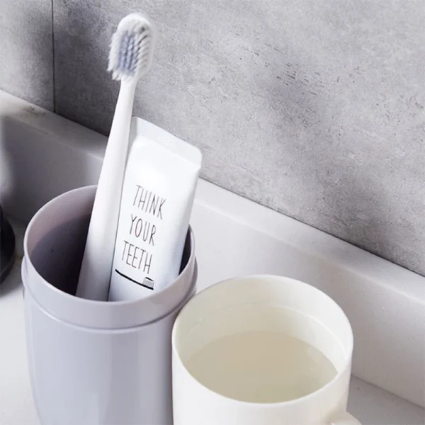 Toothbrush Toothpaste Holder Toiletries Storage Case Box Mouthwash Cup Portable For Travel Outdoor Camping Bathroom Accessories 4