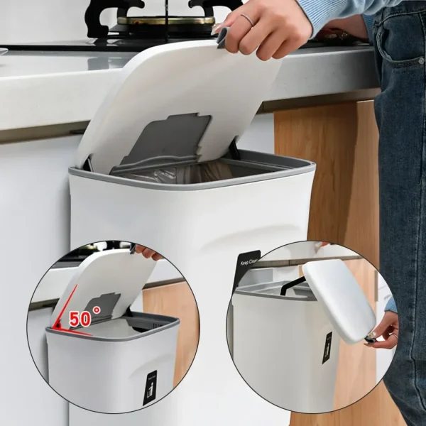 7/9L Wall Mounted Trash Can Household Galley Waste Bin Hanging Bathroom Trash Can With Lid Food Garbage Bin Kitchen Accessories 4