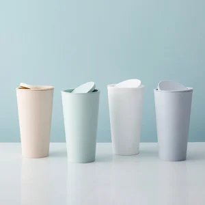 Mini Desktop Bin Small Trash Can with Cover Bedroom Trash Can Garbage Can Clean Workspace Storage Box Home Desk Trash Can 1