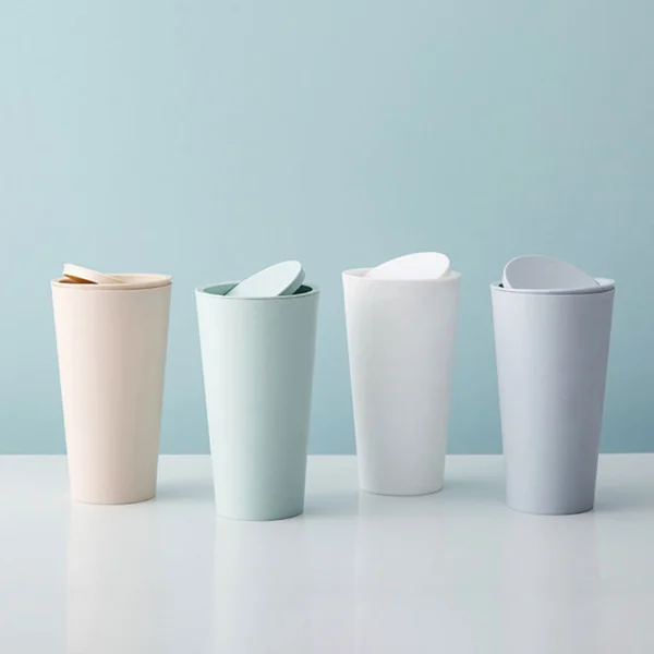 Mini Desktop Bin Small Trash Can with Cover Bedroom Trash Can Garbage Can Clean Workspace Storage Box Home Desk Trash Can 1