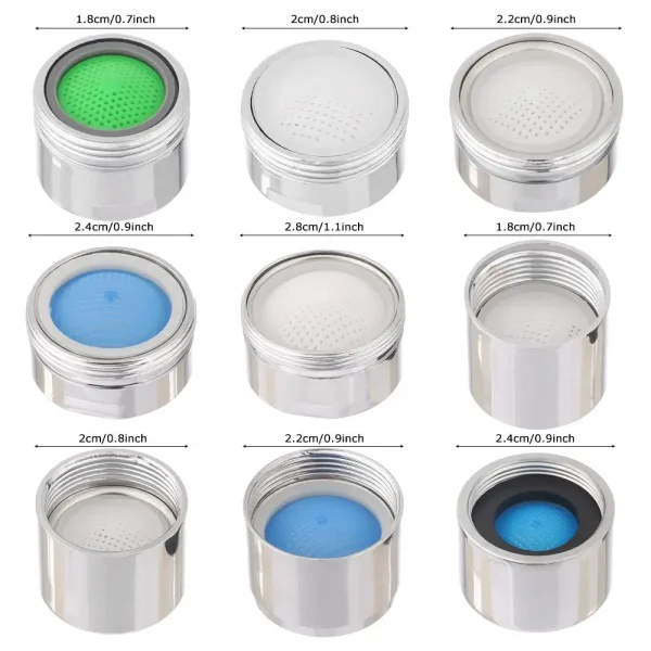 18/20/22/24/28mm Male Famale Tap Aerator Water Saving Filter Nozzle Faucet Accessories Bathroom Kitchen Home Improvement 6