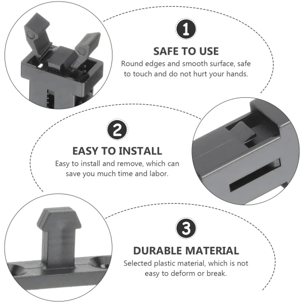Plastic Push Buttons Trash Can Accessories Waste Bin Latches Trashcan Supplies Home Garbage Bucket Locks Spring Clips Household 3