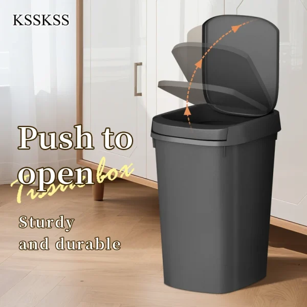 Foot Pedal Trash Can Waterproof Bathroom Waste Bins with Lid For Bathroom Kitchen Toilet Wastebasket Smart Home 4