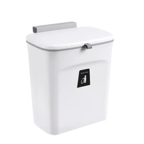 7/9L Wall Mounted Trash Can Household Galley Waste Bin Hanging Bathroom Trash Can With Lid Food Garbage Bin Kitchen Accessories 2