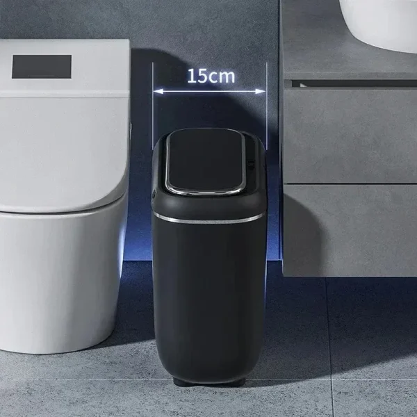 Smart Trash Can Automatic Sensor Bin 14L Touchless Lid Waterproof Wastebasket for Bathroom Kitchen Home Bedroom Garbage Storage 4