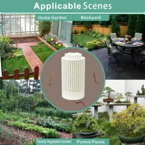 Compost Bin Outdoor Inground Worm Farm Compost Bin Kit White Plastic Earthworm Compost Bin with Holes for Garden and Lawn Care 1