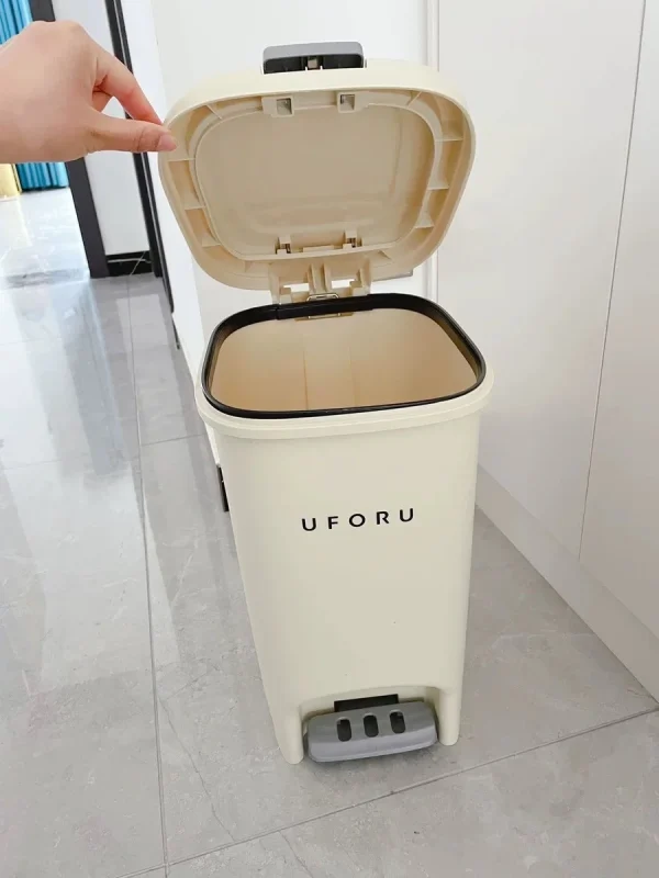 Trash Can For Kitchens Luxury With Lid Pedal Style Bathroom Waterproof Wastebasket Large Capacity Garbage Bin Office Trash Bins 5
