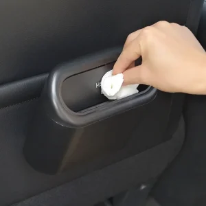 1L Car Interior Storage Case Trash Bin Push Can Mini Tray Dustbin Garbage Box Door Seat Clip Stand Holder Automotive Accessories 1