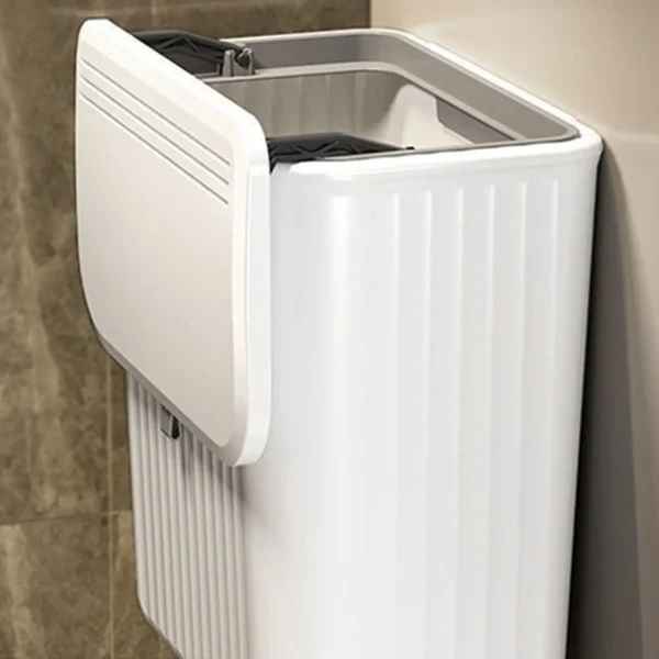 9L Wall Mounted Trash Can Household Galley Waste Bin Hanging Bathroom Trash Can With Lid Food Garbage Bin Kitchen Accessories 5