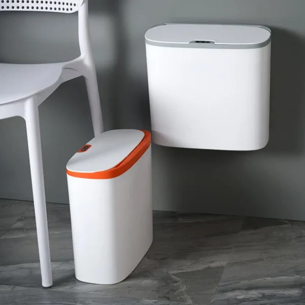 Smart Trash Bin Battery Style Wall Mounted Touch Control Automatic Sensor Dustbin Trash Can Bathroom Kitchen Garbage Bin 3