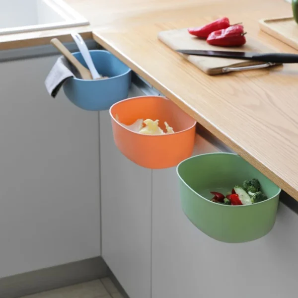 Hanging Kitchen Waste Bin Large-Capacity European-Style Cabinet Garbage Can Holder Trash Container Plastic Storage Box 1