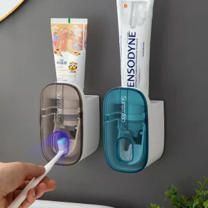 1 PCS Automatic Toothpaste Dispenser Bathroom Accessories Wall Mount Lazy Toothpaste Squeezer Toothbrush Holder 1