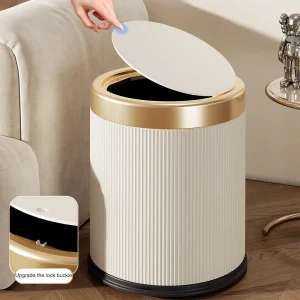 Home Kitchen Trash Can with Lid，3.5 Gallon Motion Sensor Waterproof Bathroom Garbage Can, Smart Plastic Trash Bins for Office 1