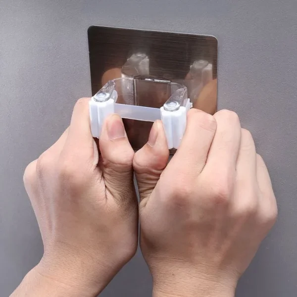 1pcs Punch-free Mop Holder Bathroom Shelf Wall-Mounted Mop Broom Hanger Self Adhesive Hooks Bathroom Storage Home Accessories 5