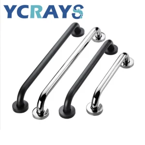 YCRAYS Black Chrome Toilet Handrail For Bathroom Bathtub Armrest Safety Grab Bars Door Handle Towel Rack SUS304 WC Accessories 1