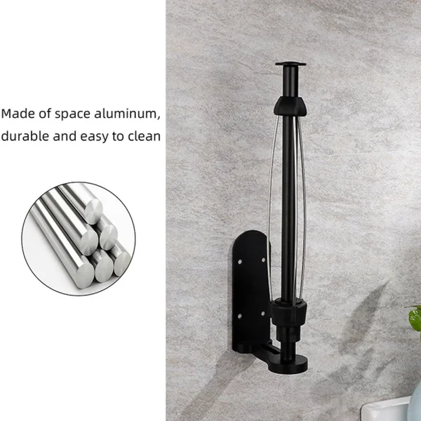 Stand Paper Holder Adhesive Damping Aluminum Rose Gold Creative Tissue Roll Rack Toilet Paper Towel Holder for Bathroom Kitchen 6