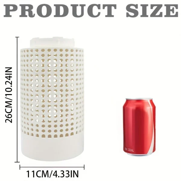 1 piece of white plastic earthworm compost bin with holes and lid, suitable for garden, courtyard, outdoor compost bin 3