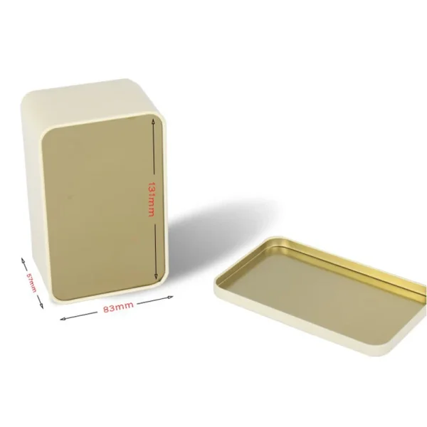 1pc Tin Box Metal Tin Jars Iron Tea Box Cookies Case Small Things Storage Boxes Bins Biscuit Container Candy Chocolate Organizer 5