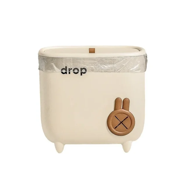 Kitchen Trash Can Wall Mounted Recycling Garbage Basket with Lid For Cabinet Door  Large Capacity Hanging Trash Bin 6