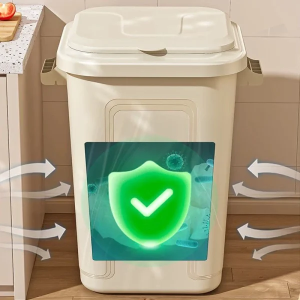 Large capacity kitchen garbage bin with high cover, modern style household living room garbage bin,courtyard outdoor garbage bin 6