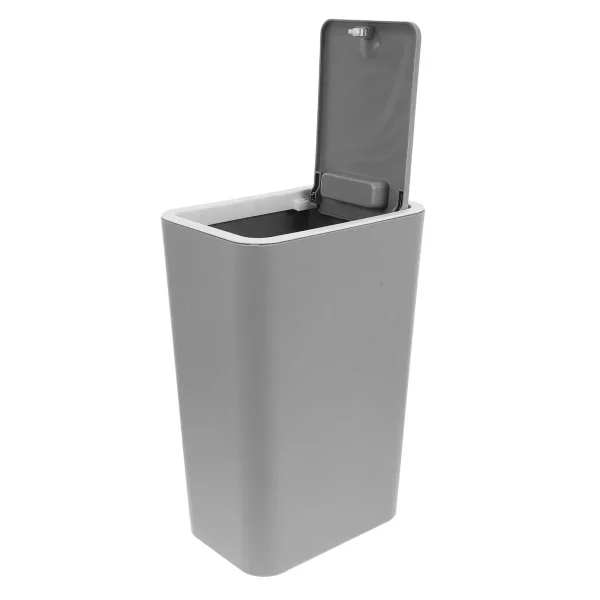 Pocket Push Trash Can Office Bins Bedroom Pp Garbage with Lid Bathroom Waste Baskets 6