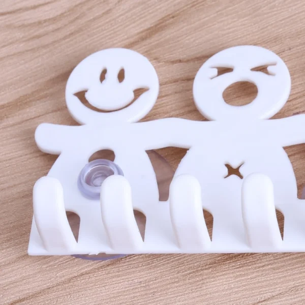 1Pc Toothbrush Holder Wall Mounted Suction Cup 5 Position Cute Cartoon Smile Bathroom Sets Bathroom Accessories 6