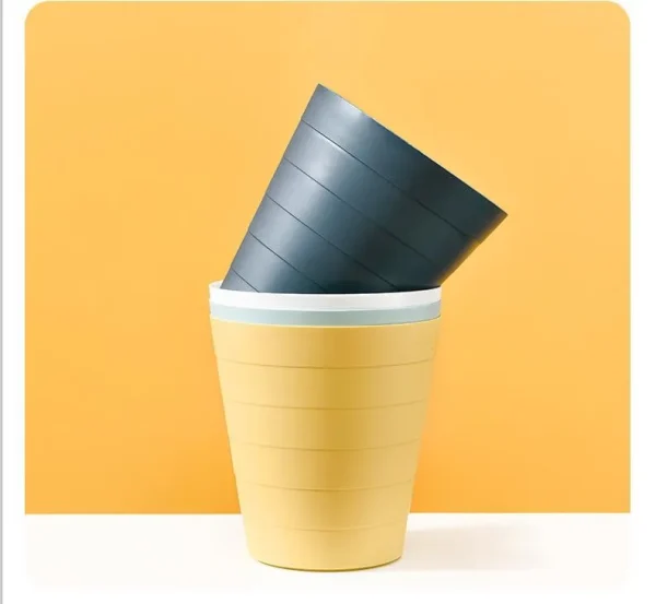 6L Small Waste Bin Desktop Garbage Trash Can Plastic Home Office Table Trash Can Dustbin Basket Household Sundries Barrel Box Y 2